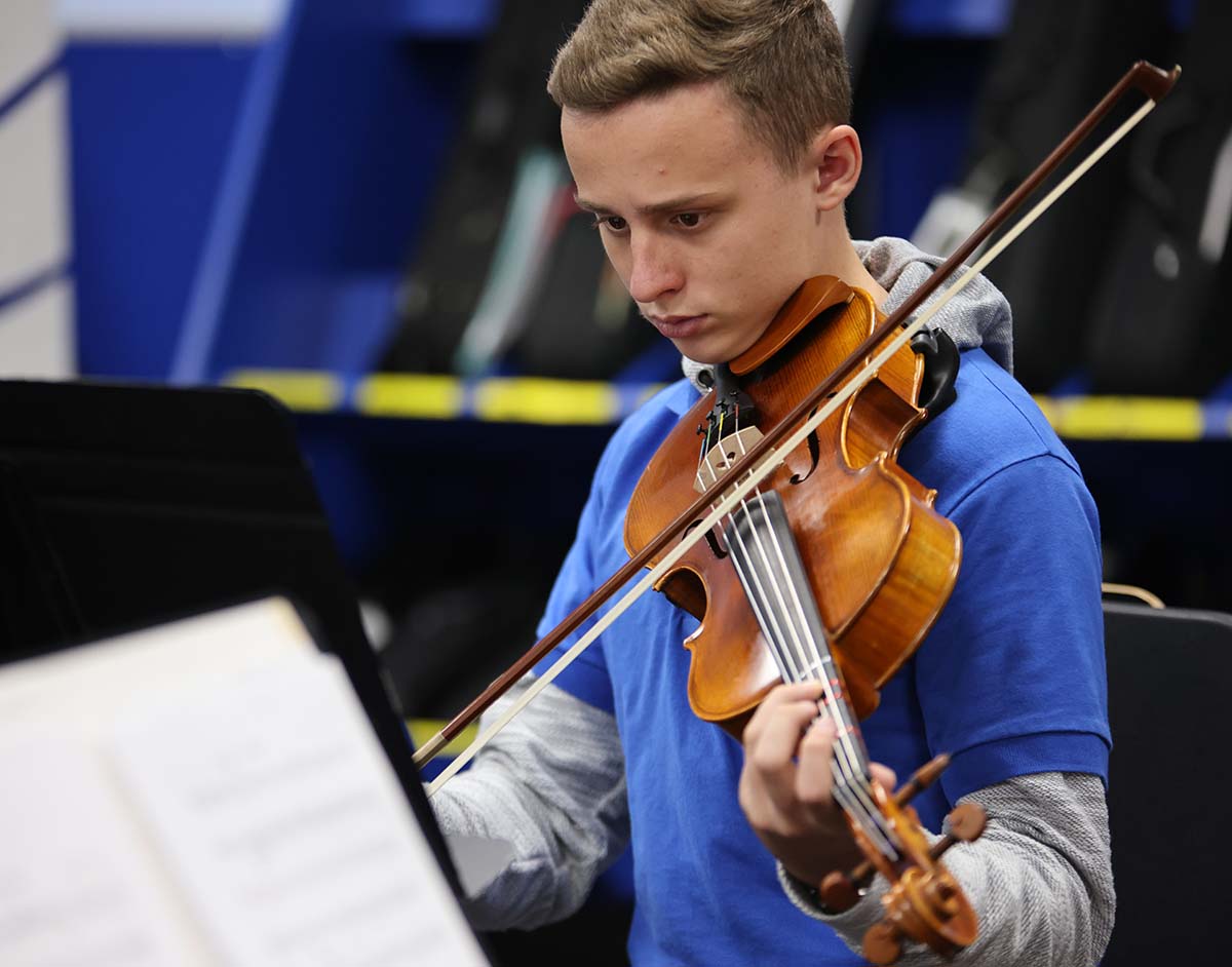 Gateway Science Academy of St. Louis High Students in a science fair.